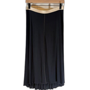 Rozae Nichols Navy Tiered Ruffle Skirt S Made USA Designer Contemporary Luxury